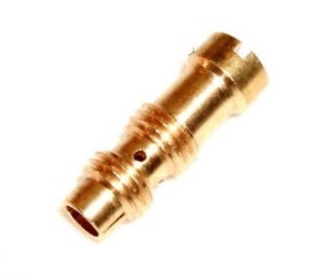 Holder for lavfartsdyse