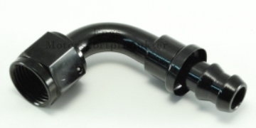 AN6 10mm Slange 90 bøy -Svart-