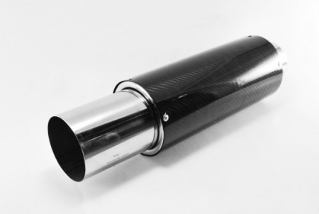 Rustfri 2,5'' demper 4,0'' rett