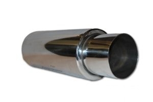 Rustfri 3,0'' demper 3,5'' rett