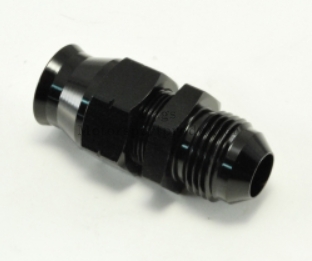 AN8 tilkobling til 1/2´´ aluminiumsrør -Han utgang -Svart