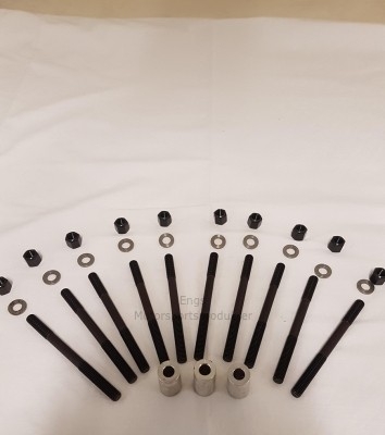 Topplokksbolter 12:9 til Volvo 16V -10 stk. lange bolter -
