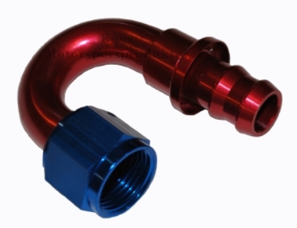 AN6 10mm Slange 180 bøy