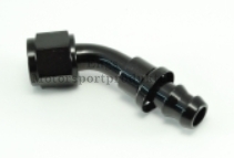 AN4 8mm Slange 45 bøy -Svart-