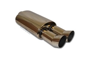 Sluttdemper 2,5'' med 2x2,5'' vinklet utblås